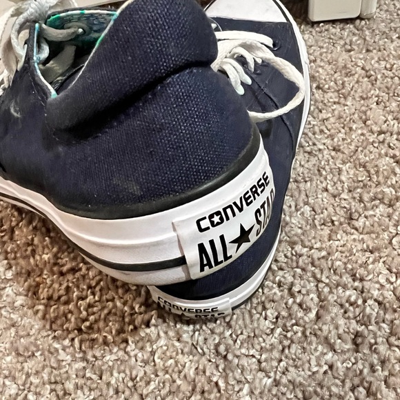 Converse Sneakers All Stars Limited Edition Navy & Blue Floral Lined Worn Once! - Picture 6 of 14